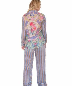 Aratta Bottoms Striped And Floral Pajama Pants