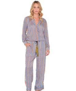 Aratta Striped And Floral Pajama Top Tops