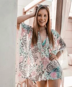 Taj Short Fringe Coverup Tops