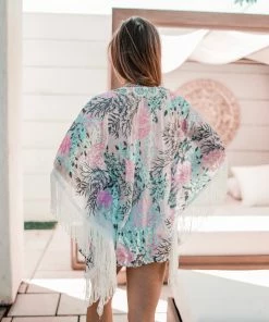 Taj Short Fringe Coverup Tops