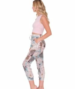 Bottoms Taj Silky Patterned Jogger Pant 18 Bottoms Taj Silky Patterned Jogger Pant