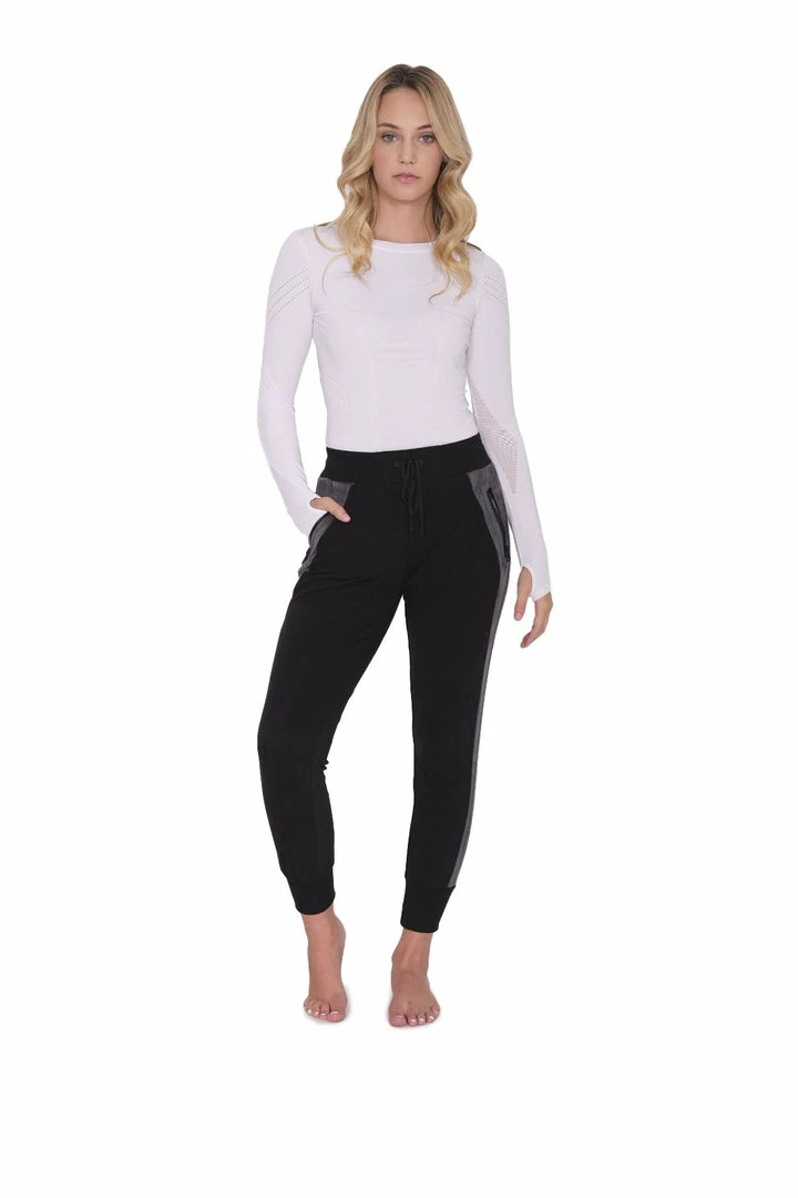 Blanc Noir Two Tone Jogger Pants Activewear 8 Blanc Noir Two Tone Jogger Pants Activewear