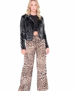 Blanc Noir Basics Black Zip Up Moto Jacket