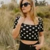 Le Rumi Polka Dot Sweater Top