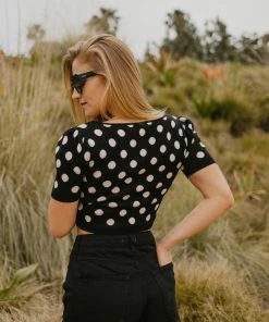 Le Rumi Polka Dot Sweater Top