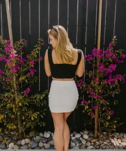 EastNWest Label Basics Ribbed Crop Tank Top Black 16 EastNWest Label Basics Ribbed Crop Tank Top Black