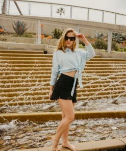 Line N Dot Baby Blue Tie Top 10 Line N Dot Baby Blue Tie Top