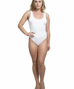 Dress Forum Sleeveless Ribbed Bodysuit Ivory Tops