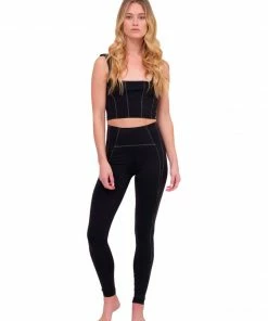 Glyder Activewear Black & White Contrast Yoga Pants