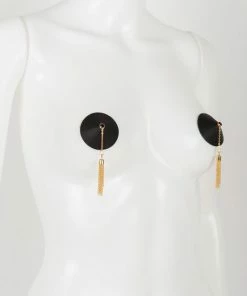 Fraulein Kink Onyx Chain Tassel Pasties Lingerie