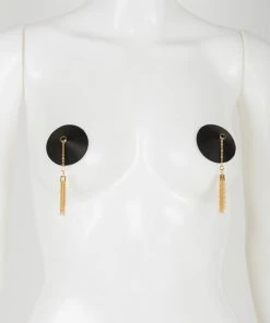 Fraulein Kink Onyx Chain Tassel Pasties Lingerie