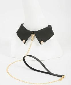 Fraulein Kink Black Satin Lead & Collar Lingerie