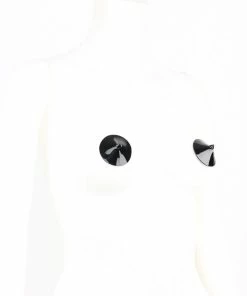 Fraulein Kink Spike Black Leather Pasties Lingerie