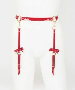 Fraulein Kink Red Hot Garter Belt Lingerie