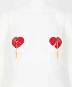 Fraulein Kink Lingerie Red Heart Tassel Pasties