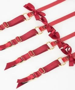 Fraulein Kink Red Hot Garter Belt Lingerie