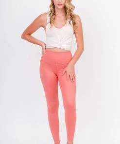 Glyder Blush Pink Twist Cropped Tank Activewear