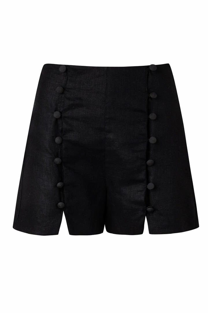 Azulu Bottoms Button Up High Waisted Shorts 4 Azulu Bottoms Button Up High Waisted Shorts