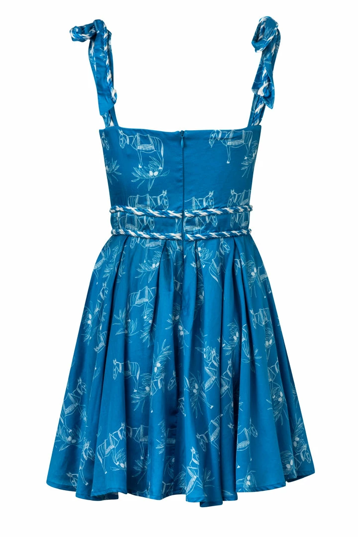 Azulu Dresses Blue El Burro Mini Dress 14 Azulu Dresses Blue El Burro Mini Dress