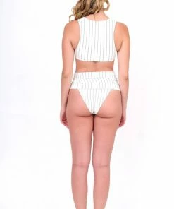 Same Swim Cream Pinstripe Bikini Bottom 27 Same Swim Cream Pinstripe Bikini Bottom