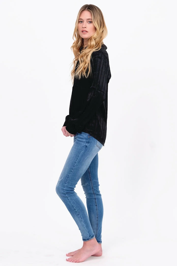 Q2 Tops Black Satin Long Sleeve Blouse 9 Q2 Tops Black Satin Long Sleeve Blouse