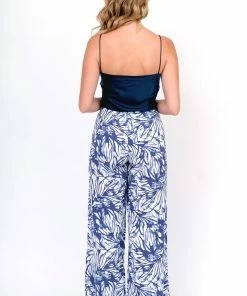 Samantha Eng Navy Blue Silk Cami Top