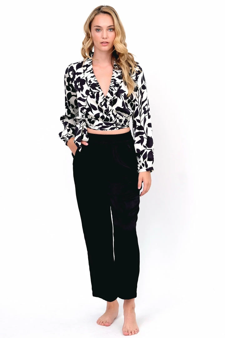 Beautiful Creature Bottoms Black Satin Lounge Pants 7 Beautiful Creature Bottoms Black Satin Lounge Pants