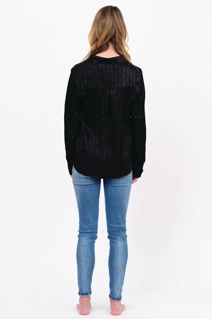 Q2 Tops Black Satin Long Sleeve Blouse 10 Q2 Tops Black Satin Long Sleeve Blouse