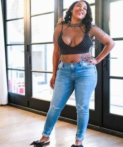 Western Fashion Inc Tops Sparkling Beaded Net Top