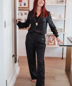 Q2 Tops Black Satin Long Sleeve Blouse 12 Q2 Tops Black Satin Long Sleeve Blouse