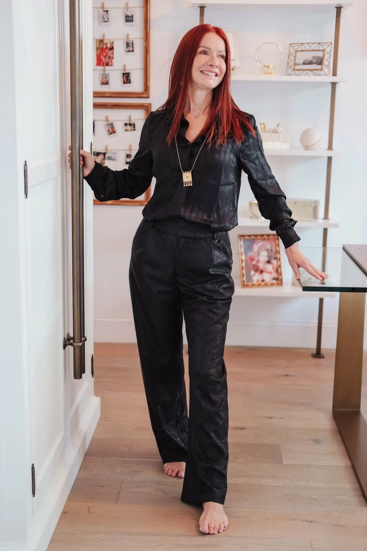 Q2 Tops Black Satin Long Sleeve Blouse 5 Q2 Tops Black Satin Long Sleeve Blouse