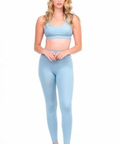 Glyder Activewear Sky Blue Gloss Yoga Bottoms