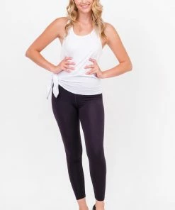 Glyder White Knotted Tank Top