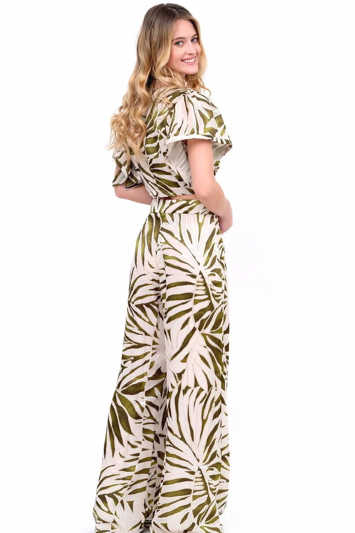 Azulu Leaf Print Tie Top 10 Azulu Leaf Print Tie Top