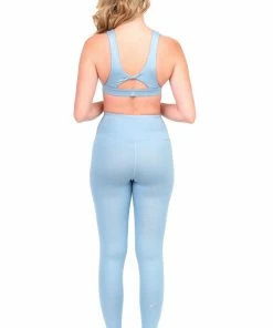Glyder Sky Blue Gloss Sports Bra Activewear
