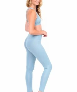 Glyder Activewear Sky Blue Gloss Yoga Bottoms