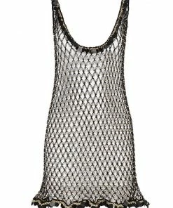 Beachy Side Beaded Net Cover Up Black 20 Beachy Side Beaded Net Cover Up Black