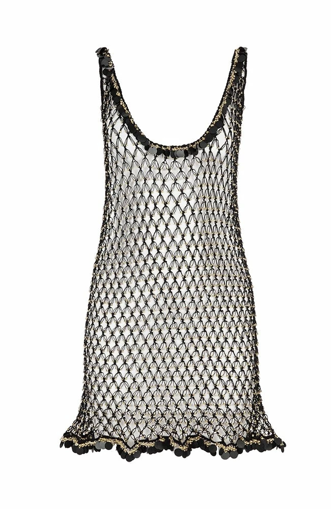 Beachy Side Beaded Net Cover Up Black 11 Beachy Side Beaded Net Cover Up Black