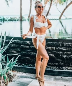 Same Swim Cream Pinstripe Bikini Bottom 19 Same Swim Cream Pinstripe Bikini Bottom