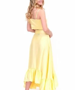 EastNWest Label Daffodil Yellow Tie Top Tops