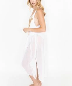 EastNWest Label Mesh Belted Skirt White 17 EastNWest Label Mesh Belted Skirt White