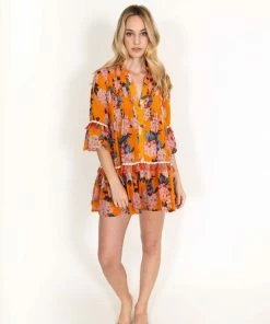 Dresses Taj Floral Orange Tunic