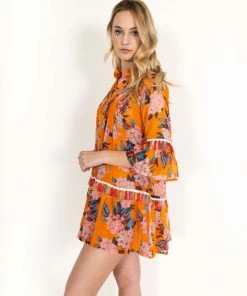 Dresses Taj Floral Orange Tunic