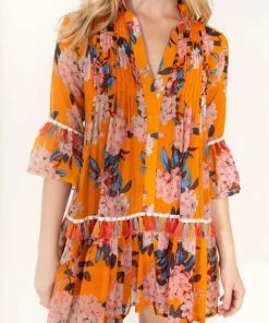 Dresses Taj Floral Orange Tunic
