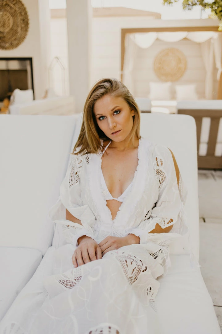 Taj Long Solid White Coverup Dress Dresses 5 Taj Long Solid White Coverup Dress Dresses