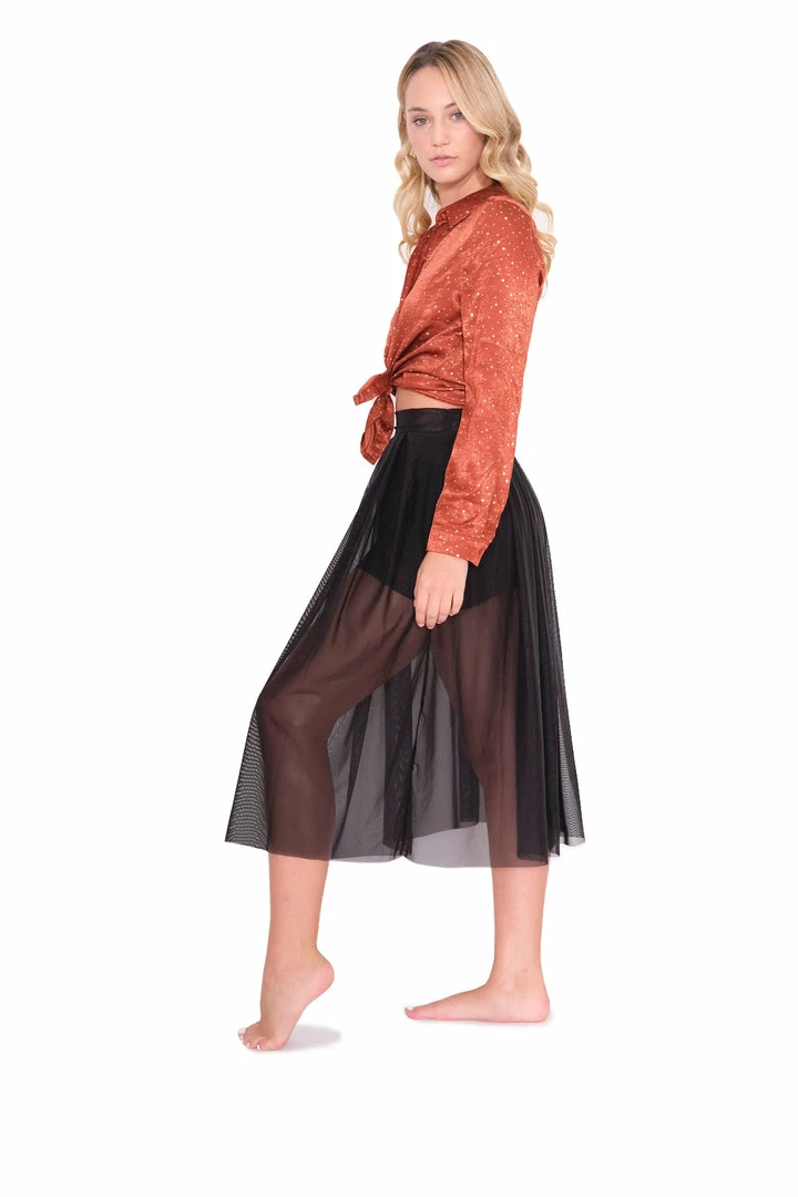 Q2 Orange Long Sleeve Blouse With Shimmer Flecks 9 Q2 Orange Long Sleeve Blouse With Shimmer Flecks