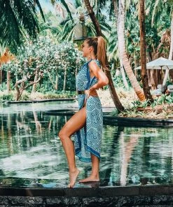 Azulu Swim Blue Arches Square Scarf