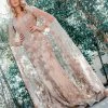 Hermz Dresses Beaded Floral Gown With Cape 1 Hermz Dresses Beaded Floral Gown With Cape