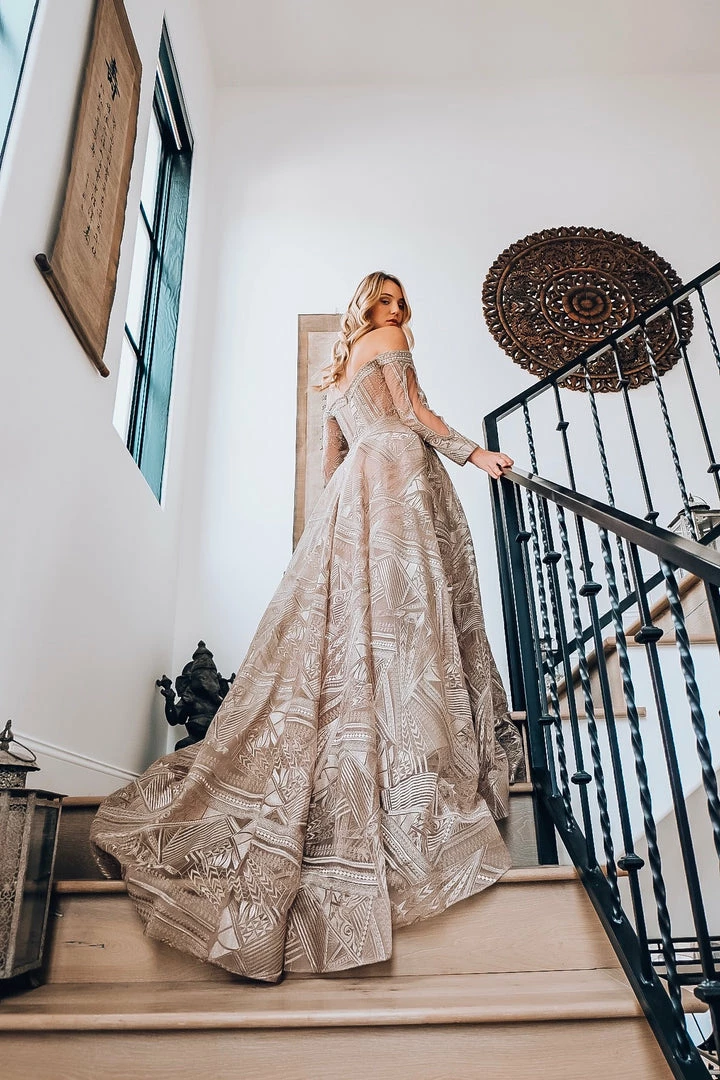 Hermz Dresses Off The Shoulder Long Sleeve Gown 4 Hermz Dresses Off The Shoulder Long Sleeve Gown