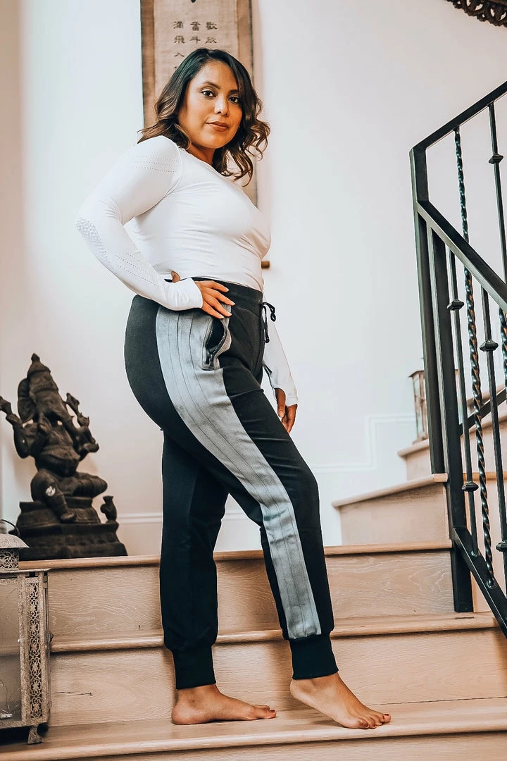 Blanc Noir Two Tone Jogger Pants Activewear 4 Blanc Noir Two Tone Jogger Pants Activewear